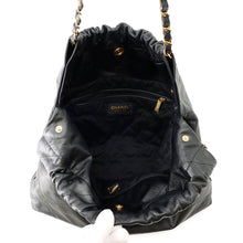 Load image into Gallery viewer, CHANEL Chanel22 Handbag BlackAS3261 Calf Leather Size Medium