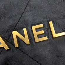 Load image into Gallery viewer, CHANEL Chanel22 Handbag BlackAS3261 Calf Leather Size Medium