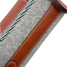 将图像加载到图库查看器中,Delvaux Bread Handbag Brown/Gray Felt Leather Size Mini