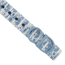 将图像加载到图库查看器中,Dior Oblique Belt Blue Leather Fabric