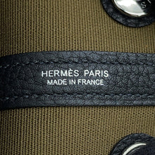 Load image into Gallery viewer, HERMES Neo Garden Olive Green/Black Toile Officier Negonda Leather Size 23