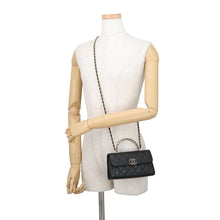 将图像加载到图库查看器中,CHANEL Matelasse Top Handle Phone Case BlackAP3238 Caviar Leather