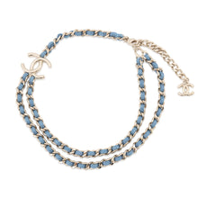 将图像加载到图库查看器中,CHANEL Denim ChainNecklace BlueABF163 B19749 Metal Denim