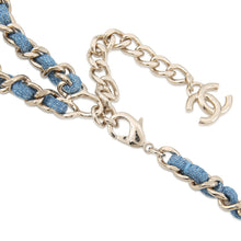 将图像加载到图库查看器中,CHANEL Denim ChainNecklace BlueABF163 B19749 Metal Denim