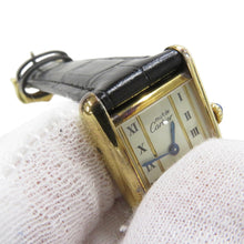 Load image into Gallery viewer, CARTIER Mast Tank SM H28mm×W20.5mm SV925 Leather Ivory DialW1003053