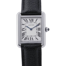 Load image into Gallery viewer, CARTIER Tank Solo SM H31mm×W24.4mm Stainless Steel Leather Silver DialWSTA0030