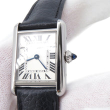 Load image into Gallery viewer, CARTIER Tank mast SM H29.5mm×W22mm Stainless Steel Leather Silver DialWSTA0042