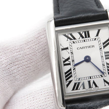 Load image into Gallery viewer, CARTIER Tank mast SM H29.5mm×W22mm Stainless Steel Leather Silver DialWSTA0042
