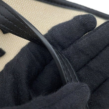 Load image into Gallery viewer, CHANEL Small Shopping Bag Ecru/Black Canvas Calf Leather