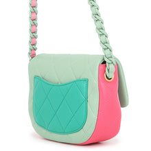 Load image into Gallery viewer, CHANEL Matelasse Shoulder Bag Green/PinkAS3876 Lambskin