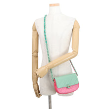 Load image into Gallery viewer, CHANEL Matelasse Shoulder Bag Green/PinkAS3876 Lambskin