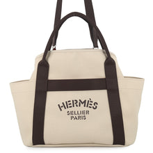 Load image into Gallery viewer, HERMES Sucked Pansage Groom Beige・Sabour/Feu Toile Chevrons Canvas