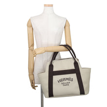 Load image into Gallery viewer, HERMES Sucked Pansage Groom Beige・Sabour/Feu Toile Chevrons Canvas