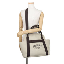 Load image into Gallery viewer, HERMES Sucked Pansage Groom Beige・Sabour/Feu Toile Chevrons Canvas