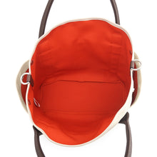 Load image into Gallery viewer, HERMES Sucked Pansage Groom Beige・Sabour/Feu Toile Chevrons Canvas