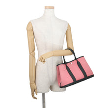 Load image into Gallery viewer, HERMES Garden Party Rose Azalee/Vert Fonce Toile Officier Negonda Leather Size TPM