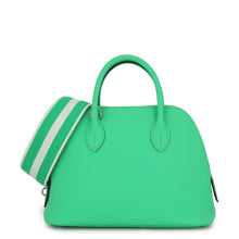 将图像加载到图库查看器中,HERMES Bolide 1923 Sangle Woolly Vert Comics/Vert Fizz Epsom Size 25
