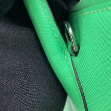 将图像加载到图库查看器中,HERMES Bolide 1923 Sangle Woolly Vert Comics/Vert Fizz Epsom Size 25