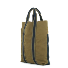 Load image into Gallery viewer, HERMES Fool Toe Kabas Green/Black Canvas
