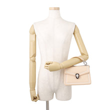 将图像加载到图库查看器中,BVLGARI Serpenti Chain 2way Bag Light Pink Leather