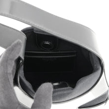 将图像加载到图库查看器中,Ferragamo Cutout Handbag Black213487 Patent Leather Canvas