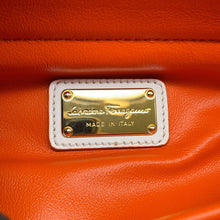 将图像加载到图库查看器中,Ferragamo Sofia Gancini 2-way Bag Orange/Light Pink/WhiteFZ21 D570 Leather Size Small