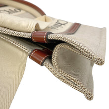 Load image into Gallery viewer, Chloe Woody Tote Bag Brown/WhiteCHC22AS383I2690U Canvas Calf Leather Size Large