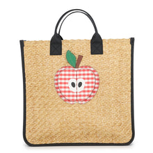 Load image into Gallery viewer, GUCCI Children's 3D Apple Tote Beige/Black648841 Raffia Leather