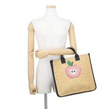 Load image into Gallery viewer, GUCCI Children's 3D Apple Tote Beige/Black648841 Raffia Leather