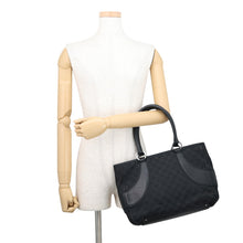Load image into Gallery viewer, GUCCI GG Canvas Tote Bag Black113011 GG Canvas Leather