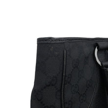Load image into Gallery viewer, GUCCI GG Canvas Tote Bag Black113011 GG Canvas Leather