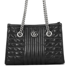 Load image into Gallery viewer, GUCCI GG Marmont Chain Tote Bag Black681483 UM8BN 1000 Leather Size Small