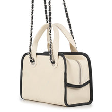 Load image into Gallery viewer, CHANEL Deauville Bowling Bag White/BlackA92757 Caviar Leather