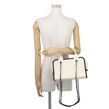 Load image into Gallery viewer, CHANEL Deauville Bowling Bag White/BlackA92757 Caviar Leather