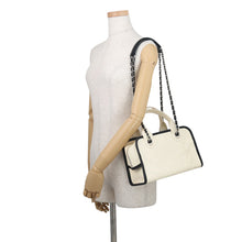 Load image into Gallery viewer, CHANEL Deauville Bowling Bag White/BlackA92757 Caviar Leather