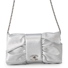 Load image into Gallery viewer, CHANEL Ribbon ChainShoulder Bag SilverAS5129 Leather