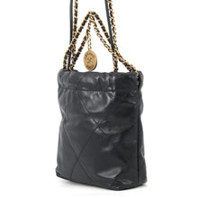 将图像加载到图库查看器中,CHANEL CHANEL22 ChainShoulder Bag BlackAS3980 Shiny Calf Leather Size Mini