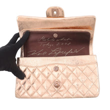 Load image into Gallery viewer, CHANEL Matelasse Double Flap Chain Shoulder (Mobile Art Limited Edition) Pink Gold Metallic Calf LeatherLeather Size 25