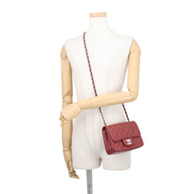 Load image into Gallery viewer, CHANEL Mini Matelasse Chain Shoulder Bag RedA35200 Caviar Leather