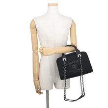 Load image into Gallery viewer, CHANEL Deauville Bowling 2-Way Bag Navy/BlackA92749 Canvas Leather