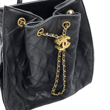 Load image into Gallery viewer, CHANEL CHANEL25 ChainShoulder Bag BlackAS5600 Caviar Leather Size Medium