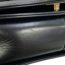 Load image into Gallery viewer, CHANEL Boy Chanel ChainShoulder Bag Black Shearling Leather Size 25