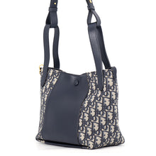 Load image into Gallery viewer, Dior Oblique Signature Bucket Bag NavyM2840UTZQ_M928 Canvas Leather Size Small
