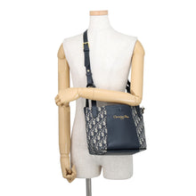 Load image into Gallery viewer, Dior Oblique Signature Bucket Bag NavyM2840UTZQ_M928 Canvas Leather Size Small