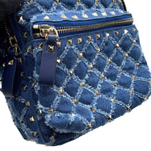Load image into Gallery viewer, Valentino Garavani Studded Backpack Blue Denim