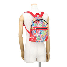 Load image into Gallery viewer, Christian Louboutin Logo Backpack Red Canvas Leather