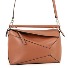 Load image into Gallery viewer, LOEWE Edge Puzzle Bag Medium Brown Calf Leather Size Medium