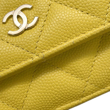 将图像加载到图库查看器中,CHANEL Matelasse ChainShoulder wallet YellowAP0250 Caviar Leather