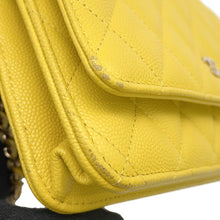 将图像加载到图库查看器中,CHANEL Matelasse ChainShoulder wallet YellowAP0250 Caviar Leather