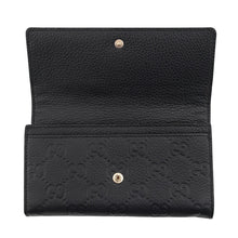 Load image into Gallery viewer, GUCCI GG Emblem Continental Wallet Black815922 Leather